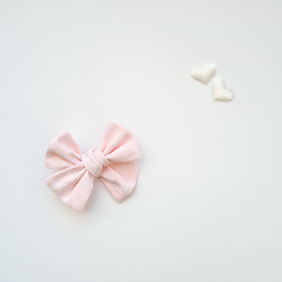 Stella Bow - Pink Paisley // Hair Ties